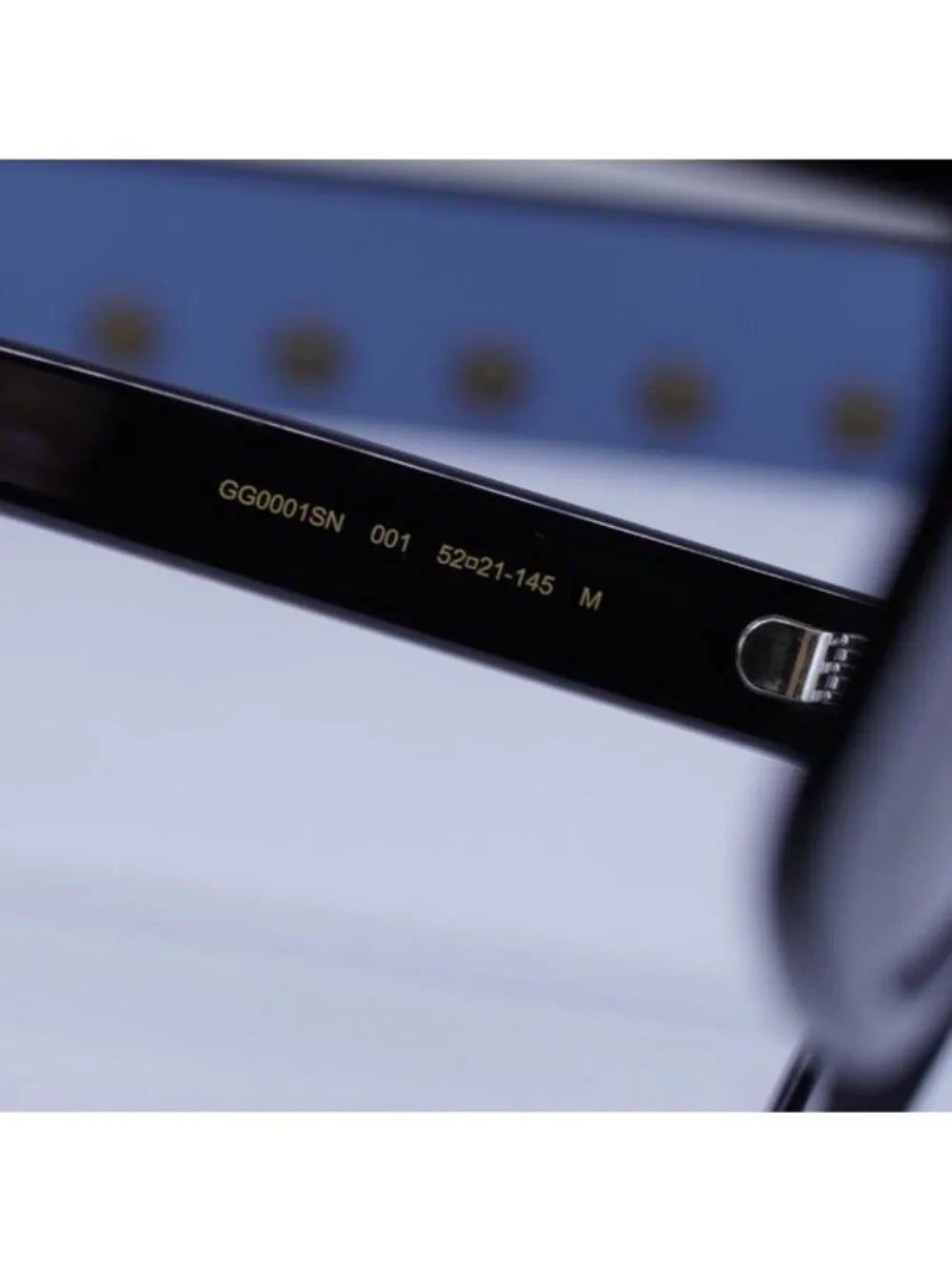 Gucci GG0001SN 001 Square Sunglasses - Black/Grey